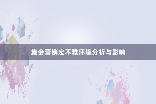 集会营销宏不雅环境分析与影响